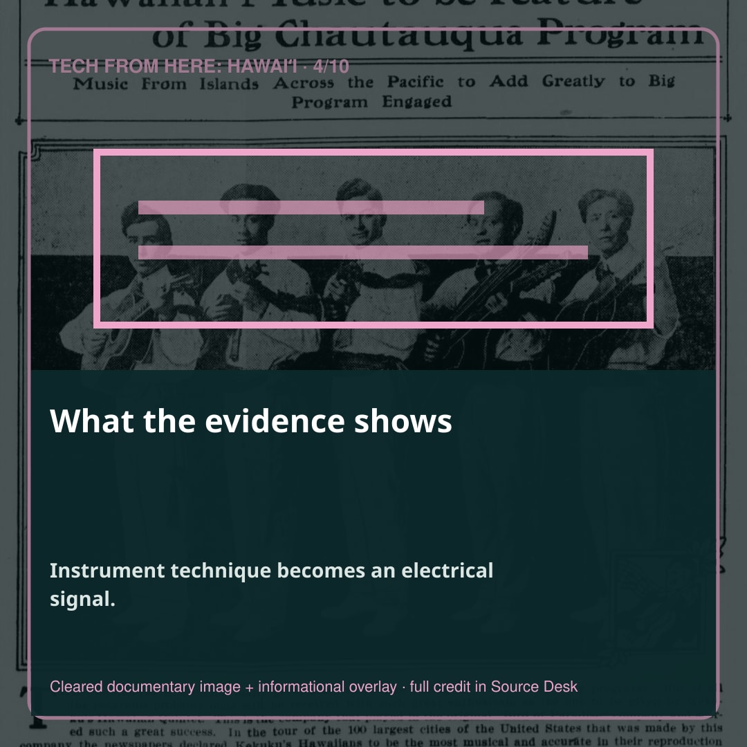What the record shows. The accounts were recorded later, disagree about the object and timing, and cannot securely recover a single first moment. The better story begins after the supposed accident. He did not merely discover a noise.