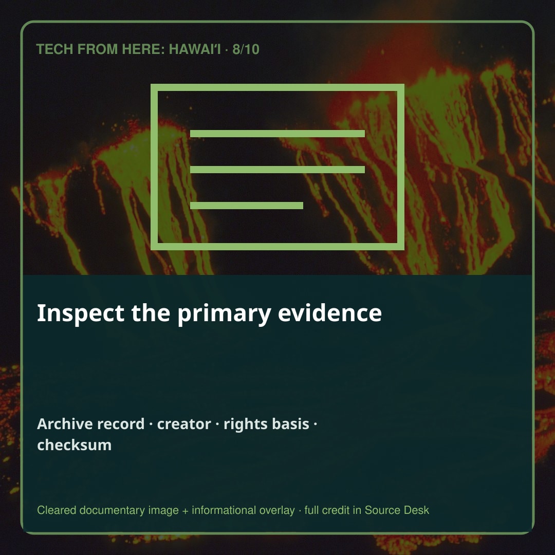 Inspect the primary evidence. The originating archive, creator, rights basis, caption, and file checksum are preserved in the Visual Source Desk.
