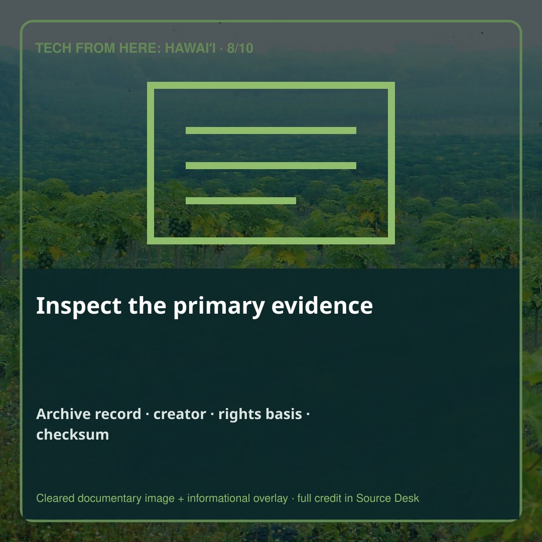 Inspect the primary evidence. The originating archive, creator, rights basis, caption, and file checksum are preserved in the Visual Source Desk.