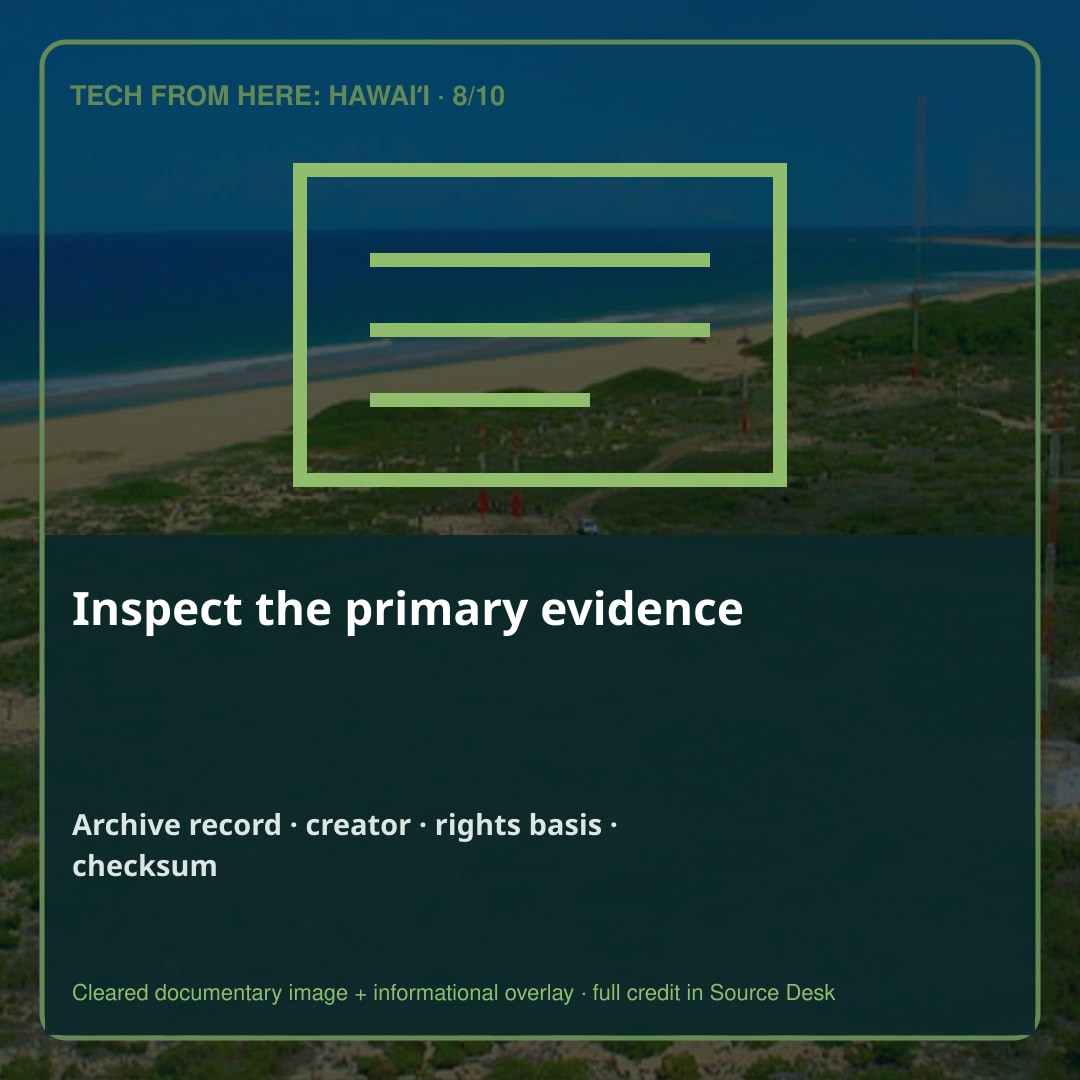 Inspect the primary evidence. The originating archive, creator, rights basis, caption, and file checksum are preserved in the Visual Source Desk.