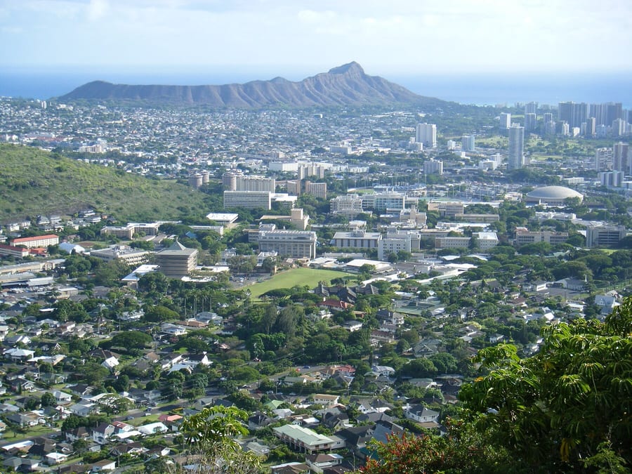 Photograph of the University of Hawaiʻi Mānoa campus.