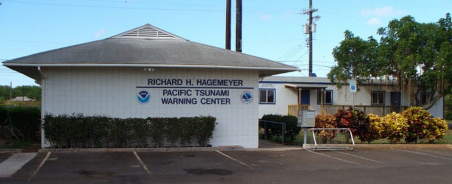 Photograph of the Pacific Tsunami Warning Center facility.