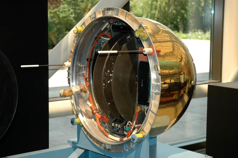 Photograph of a CORONA satellite recovery capsule.