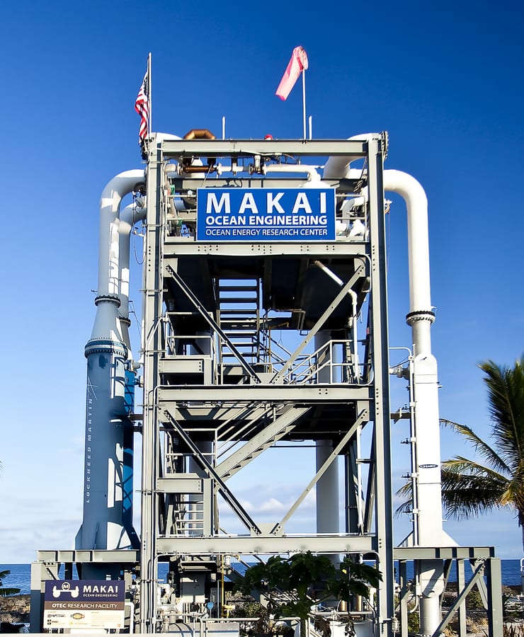 Photograph of an OTEC demonstration plant.