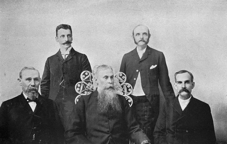 Group portrait of the Republic of Hawaiʻi's leadership.